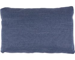 Sierkussens - sierkussenhoes 45x30 - polyester - blauw