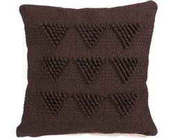 Sierkussens - sierkussenhoes 45x45 - polyester - bruin