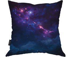 Sierkussens Sterrenhemel - Decoratieve Kussens - Woonkamer Decoratie - Fantasy Galaxy Print - 45x45 cm - Multicolor