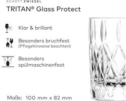 Sierlijk whiskyglas met reliëf - set van 4 - kristal - vaatwasmachinebestendig