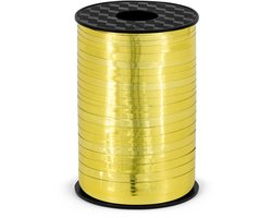 Sierlint kunststof - goud - 5 mm x 225 meter - cadeaulint & hobbylint - hobby/knutselen - decoratie - inpakken