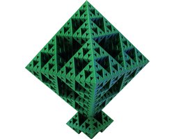 Sierpinski 'Metallic Emerald' Polyhedron - Uniek Kleuren Perspectief - Prachtig Design - Home Deco