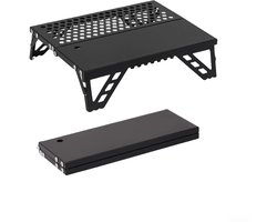 Sierra Klaptafel, Mini Klaptafel, Lichtgewicht Aluminiumlegering Draagbare Camping Salontafel voor Wandelen Picknick BBQ en Reizen