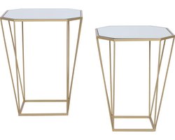 SIERRA - Salontafel set - Goud - Glas