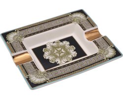 Sigarenasbak van echt porselein - Gouden Rose - luxe sigarenaccessoire