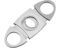Sigarenknipper - Sigarensnijder - Sigaar Knippen - Ovaal - Metaal - Tot 22 mm dik - Zilver - 1 stuk