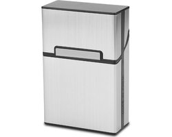 Sigaretten Doosje - Sigarettenhouder - Sigaretten Box - Opbergdoosje - Weersbestendig - Aluminium - Zilver