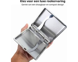 Sigarettendoosje – Premium - Zwart - 20 Sigaretten - Sigarettenhouder – Sigaretten box – Sigaretten opbergdoosje