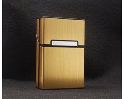 Sigarettenhouder | Opbergbox | Sigarettendoosje | Sigaretten opberg doos | Plastic Metaal Kunststof | Goud
