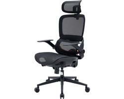 SIHOO B100 Ergonomische Bureaustoel - Adaptieve Dynamische Lumbale Steun - Ademende Mesh - Ophoudbare Armsteunen - Zwart