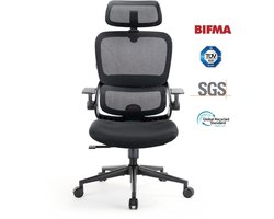 SIHOO B100 SE Ergonomische stoel – Lendensteun, Opklapbare armleuningen, Zwart