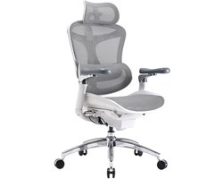 SIHOO C300-Geüpgraded Ergonomische Bureaustoel - Ultrazachte 6D-Armleuningen - Verstelbare Hoofdsteun & Zitkussen - Dynamische Lendensteun - 150kg Draagvermogen - Kantoor/Thuis/Gaming - Wit