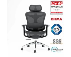 SIHOO Doro C300 Ergonomische Bureaustoel - 4D Armleuningen - Zelfaanpassende Lendensteun - Verstelbare Rugleuning - Mesh Rugleuning - 150kg - Kantoor/Thuis/Gaming - Zwart