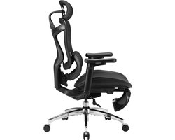 SIHOO DORO C300 JT Ergonomische Bureaustoel voor Volwassenen - Met voetsteun - Hoge Rugleuning - 4D-armleuningen - Dubbel Dynamische Lendensteun - Zwart