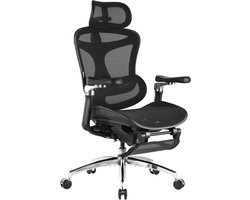 SIHOO DORO C300 PRO JT Ergonomische Bureaustoel - Met voetsteun - Mesh met Hoge Rugleuning - 6D-armleuningen - Zwart