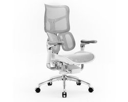 SIHOO Doro S300 Ergonomische Bureaustoel/Gamingstoel - Dubbele Dynamische Lendensteun - 6D-Gecoördineerde Armleuningen - Verstelbare Grote Zitkuss & Rugleuning - 150kg Draagvermogen - Kantoor/Thuis/Gaming - Wit