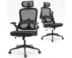 SIHOO M102C Ergonomische Bureaustoel - Hoge Rugleuning en 3D-armleuningen - Up&down Lendensteun - Zwart