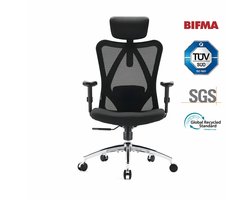 SIHOO M18 Ergonomische Bureaustoel - Ademend Mesh - Verstelbare Hoofd&Lendensteun - Bureaustoelen voor Volwassenen tot 150kg - Kantoor/Thuis/Gaming - Zwart