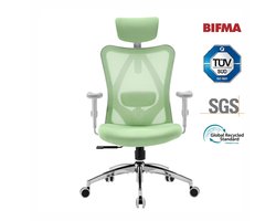 SIHOO M18 Ergonomische Bureaustoel - Ademend Mesh - Verstelbare Hoofd&Lendensteun - Bureaustoelen voor Volwassenen tot 150kg - Kantoor/Thuis/Gaming - Groen