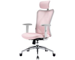 SIHOO M18 Ergonomische Bureaustoel - Kantelbaar - Lendensteun - Roze