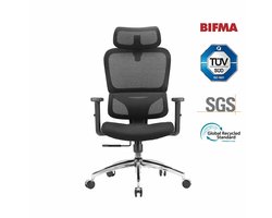 SIHOO M56C Bureaustoel - Hoge Rugleuning en Armleuningen - Ergonomische Mesh Bureaustoel - Zwart