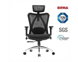 SIHOO M57 Ergonomische Bureaustoel - Verstelbare Lendensteun - 3D Armleuning - Hoogteverstelling - Bureaustoelen voor Volwassenen tot 150kg - Zwart