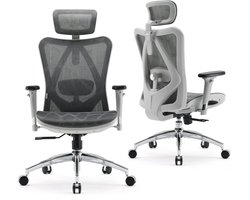 SIHOO M57 Ergonomische Bureaustoel - Verstelbare Lendensteun - 3D Armleuning - Hoogteverstelling - Computer-Bureaustoel - Wit