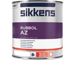 Sikkens Rubbol AZ Ral 9010 - 1 liter op kleur- Lakverf - Dekkend - Buiten - Hoogglans -