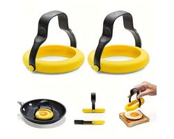 Silicone omelette-bakken keukengereedschap-ronde niet-vlekken omelette-geel