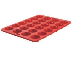 Silicone Zone Chef Muffin Bakvorm Mini - Voor 24 stuks - Rood