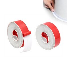 Siliconen afdichtstrip voor badkamer, 3.2 m x 2.2 cm, zelfklevend, schimmelbestendig, ideaal voor badkuipen, wastafels en keukens