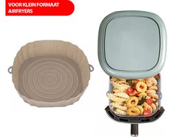 Siliconen AirFryer Mandje Bruin Small (16cm) – AirFryer Accesoires – AirFryer Bakjes Siliconen – AirFryer Siliconen Bakje – AirFryer Bakpapier Siliconen – AirFryer Bakje – AirFryer Bakvorm Siliconen – Heteluchtfriteuse