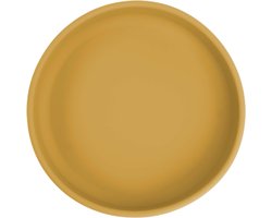 Siliconen babybord, plat kinderbord, siliconen bord, babybord, snackbord voor kinderen, antislip, onbreekbaar taartbord, bord leren eten, BPA-vrije mosterd, ontbijtbord van