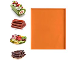 Siliconen bakmat 30x25x0,9cm Rolmat - Flexibel met randen voor het bakken van biscuits of broodjes,Oranje