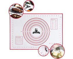 Siliconen bakmat 60 x 40 cm | Anti-slip en anti-kleef oven- en patisseriemat | Hygienisch en afwasbaar