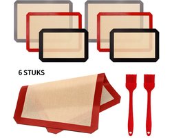 Siliconen Bakmat - 8 stuks - Deegmat - Ovenmat - Hittebestendige Mat tot 250°C - Herbruikbaar en niet-klevend - Vaatwasserbestendig - BPA-vrij - Bakspullen - Bakpapier Herbruikbaar