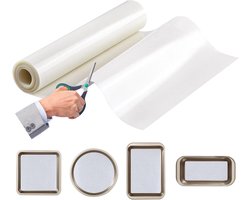 Siliconen bakmat op rol - 30 x 244 cm - Oven Liner Anti-aanbak - BBQ Grillmat - Oven bakmat - Beschermende Mat - Herbruikbare antiaanbakmat geschikt voor airfryer - Oven Protectors - Ovenbeschermer - Antiaanbak bakpapier - aanrechtmat - ovenmat - Wit