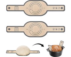 Siliconen Bakmat voor Oven met Lange Handvatten - Herbruikbare Antikleef Brood Bakplaat voor Deeg en Koekjes