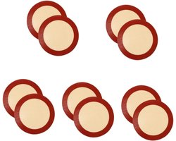 Siliconen Bakmatten 10 Stuks - Ronde Antiaanbak Bakplaat voor Pizza, Koekjes en Meer