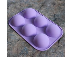 Siliconen Bakvorm – 6 Halve Bollen – Brownies vorm/Cupcakevorm/cakevorm/ Bak&Pan decoraties