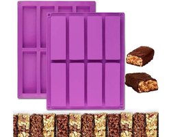 Siliconen bakvorm - 8 repen - Snoeprepen, chocolade, granola bars, gebak, fudge, nougat