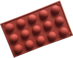 Siliconen Bakvorm Halve Bollen - Halfrond Rond - 15 Stuks