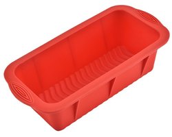 Siliconen Bakvorm Rechthoek – Broodbakvorm & Brownie Vorm – Rood – 100% BPA-vrij – Flexibele Siliconen Cakevorm – Oven & Vriezer Bestendig