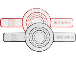 Siliconen - broodsling - voor - Dutch - Oven - Bakmat - met - extra lange - handvatten - Zuurdesembroodbakbenodigdheden - Antiaanbak - siliconenmat - Herbruikbare - hittebestendige - 2 stuks - Rood+Zwart - 53×21×0.07cm