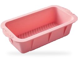 Siliconen Cakevorm Rechthoek 25 cm – Broodvorm & Bakvorm voor Cake, Bananenbrood en Brownies – Anti-aanbak, BPA-vrij – Oven, Airfryer & Vaatwasser – Pastel Roze