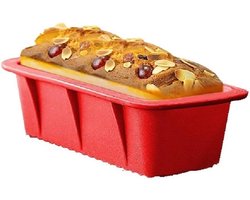 Siliconen cakevormen - Anti-aanbaklaag - Set van 3 rechthoekige broodvormen - Keukenbakvormen 25x12x7,5 cm