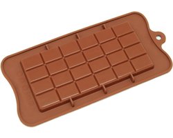Siliconen Chocoladereep Mal / Bakvorm - Zelf chocolade maken - Bruin - SEC