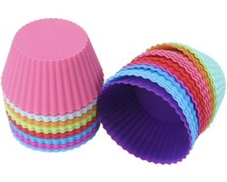 Siliconen Cupcake Vormpjes - 12 stuks - Ø7 cm