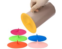 Siliconen deksels - Set van 6 - Voorkom stof - Geschikt voor glazen