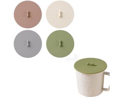 Siliconen deksels - siliconen glazen afdekkingen - herbruikbaar - anti-stof - siliconen kopdeksel - Glazen deksel - Voor drinkglazen - Koffie bierpul - creatieve lekvrije bekerdeksels voor koffie - Siliconen bekerdeksel herbruikbaar - 4 stuks